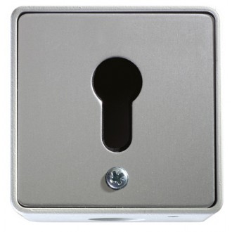 Schlüsseltaster im Metallgehäuse, 2-Kontakt ohne Zylinder (Aufputz)